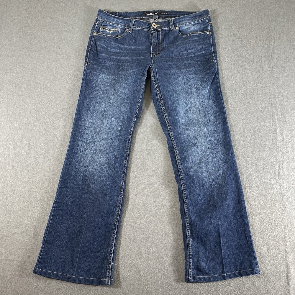 Jordache Bootcut Jeans Womens Size 12 Blue Medium Wash Mid Rise Denim